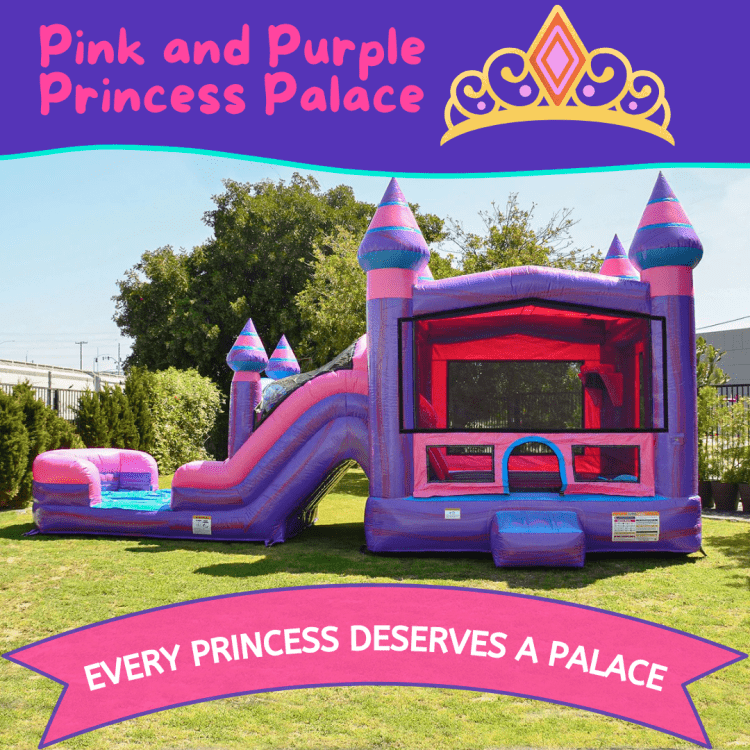 XL Pink and Purple Princess Palace Dual Lane Combo