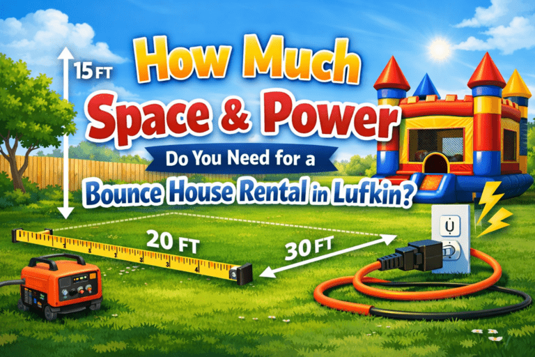 ChatGPT Image Jan 15 2026 01 46 42 PM How Much Space & Power Do You Need for a Bounce House Rental in Lufkin?